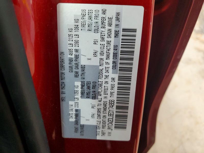 Aukcja sprzedaży 2014 Mazda 5, vin: JM1CW2DL8E0174868, numer aukcji: 49598156