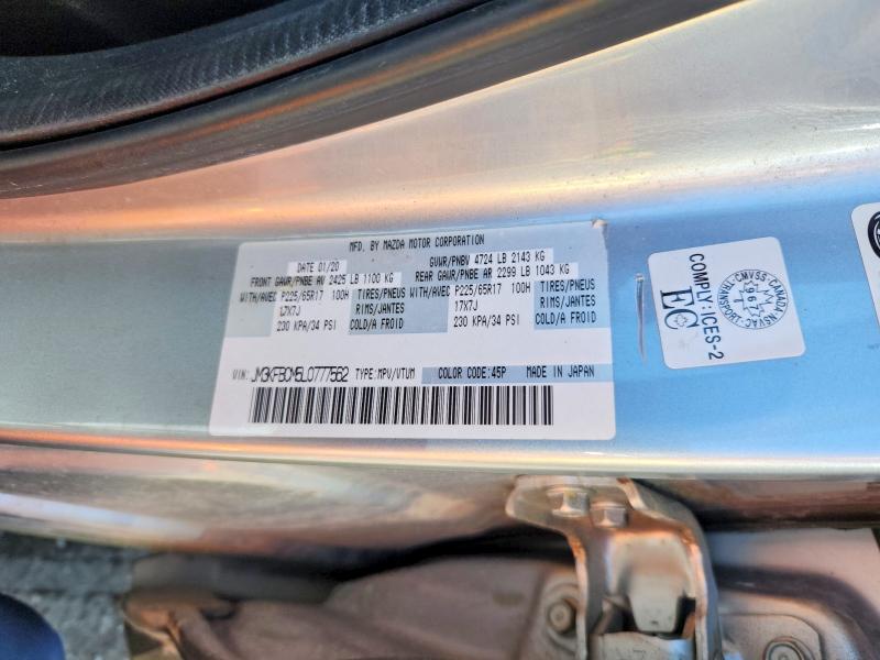 Aukcja sprzedaży 2020 Mazda Cx-5, vin: JM3KFBCM5L0777562, numer aukcji: 50735166