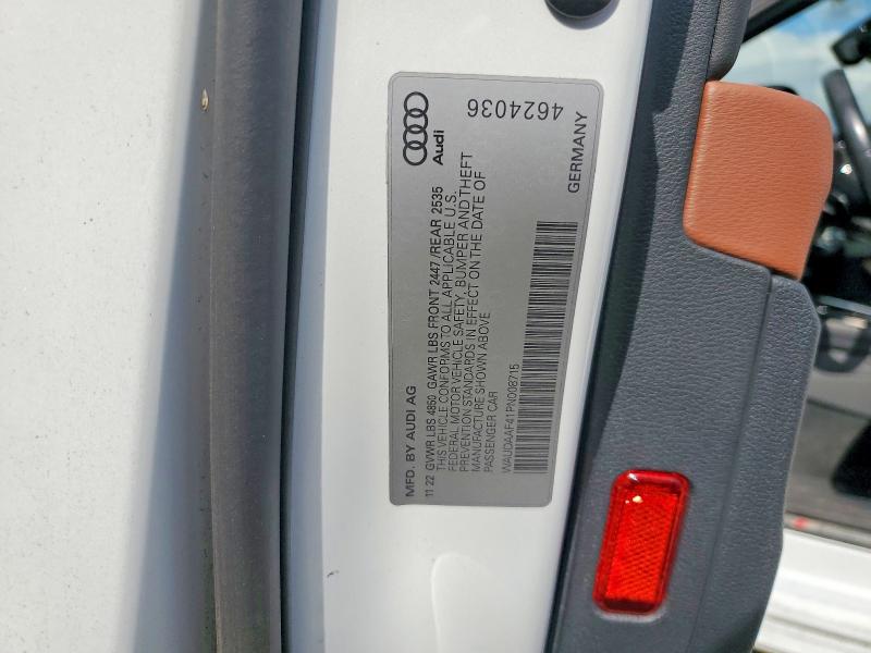 Aukcja sprzedaży 2023 Audi A4, vin: WAUDAAF41PN008715, numer aukcji: 47795306