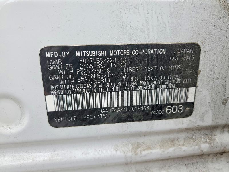 Продаж на аукціоні авто 2020 Mitsubishi Outlander, vin: JA4JZ4AX4LZ016466, номер лоту: 50548156