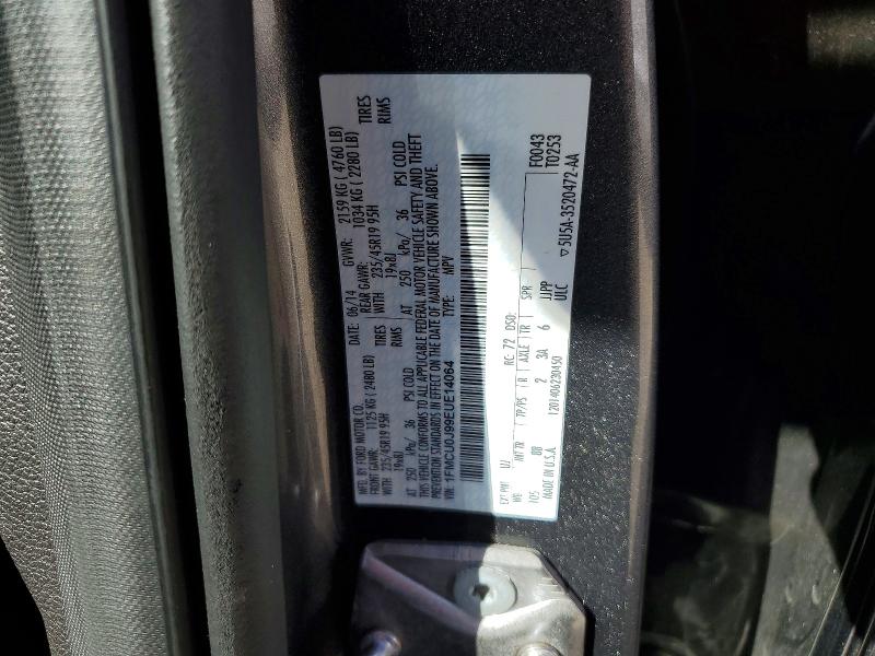 Aukcja sprzedaży 2014 Ford Escape, vin: 1FMCU0J99EUE14064, numer aukcji: 51454916
