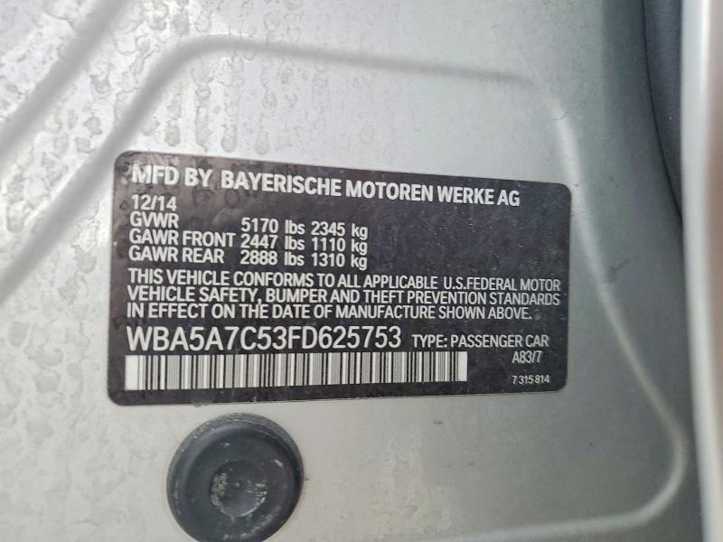 Продажа на аукционе авто 2015 Bmw 528, vin: WBA5A7C53FD625753, номер лота: 49576776