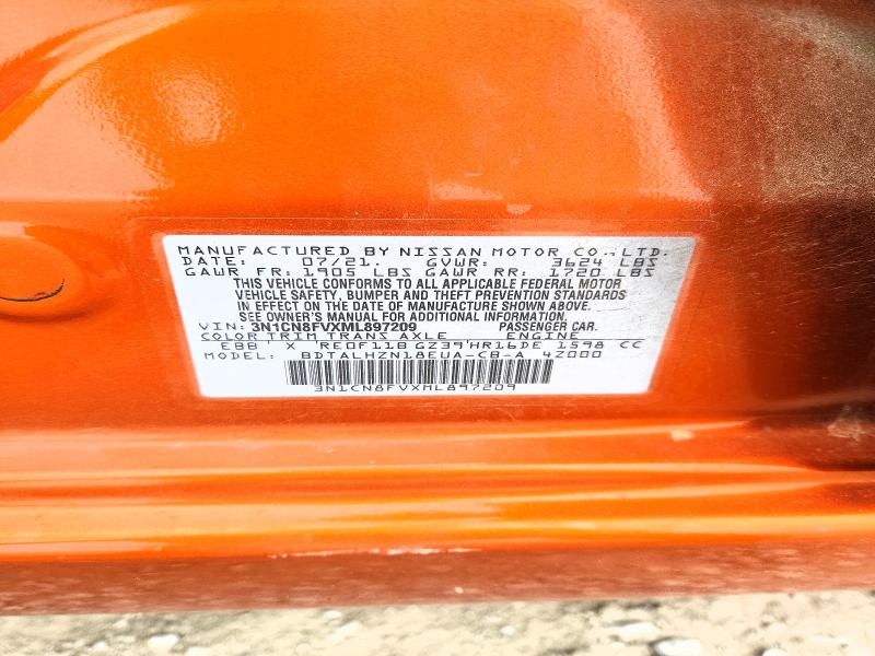 Продажа на аукционе авто 2021 Nissan Versa, vin: 3N1CN8FVXML897209, номер лота: 50091846