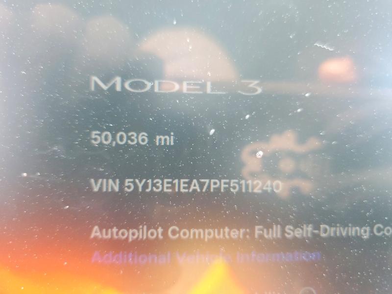 51076286 :رقم المزاد ، 5YJ3E1EA7PF511240 vin ، 2023 Tesla Model 3 مزاد بيع
