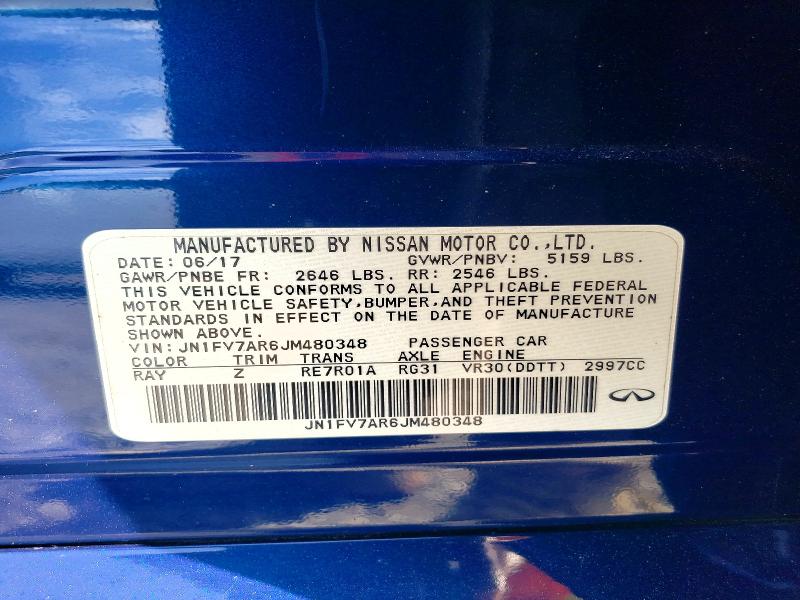 Aukcja sprzedaży 2018 Infiniti Q50, vin: JN1FV7AR6JM480348, numer aukcji: 48575436
