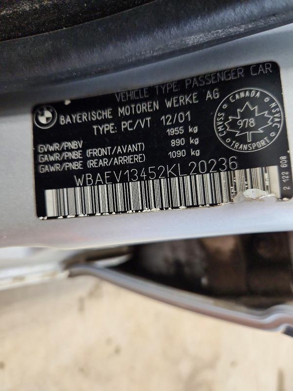 Продажа на аукционе авто 2002 Bmw 320, vin: WBAEV13452KL20236, номер лота: 47969156