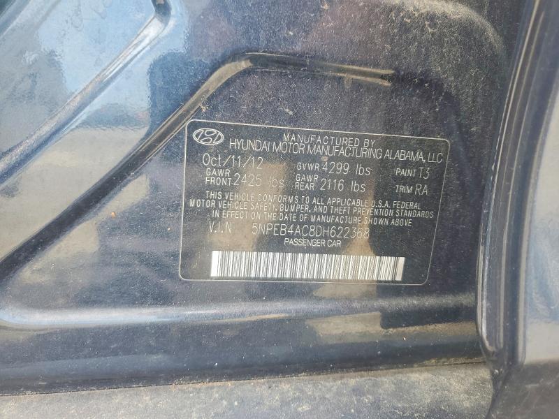 Aukcja sprzedaży 2013 Hyundai Sonata, vin: 5NPEB4AC8DH622368, numer aukcji: 51178026