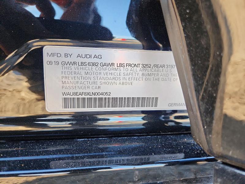 50018116 :رقم المزاد ، WAU8EAF8XLN004052 vin ، 2020 Audi A8 مزاد بيع