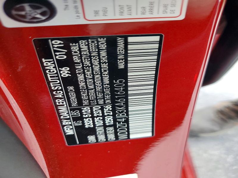 Aukcja sprzedaży 2019 Mercedes-benz E, vin: WDDZF4JB3KA616405, numer aukcji: 51378886