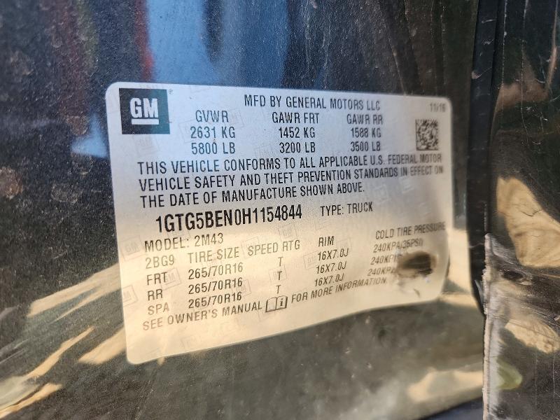 50362696 :رقم المزاد ، 1GTG5BEN0H1154844 vin ، 2017 Gmc Canyon مزاد بيع