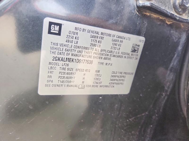 Продажа на аукционе авто 2013 Gmc Terrain, vin: 2GKALMEK1D6177638, номер лота: 51189986