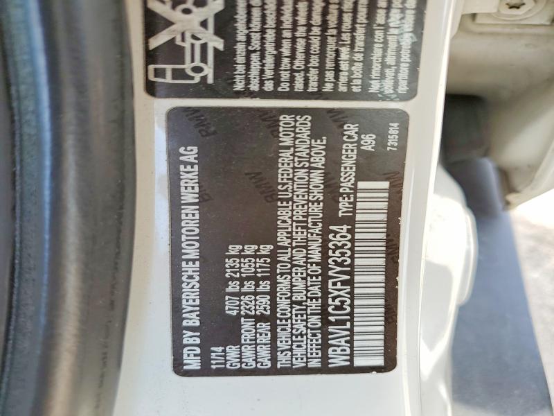 Продажа на аукционе авто 2015 Bmw X1, vin: WBAVL1C5XFVY35364, номер лота: 49473216