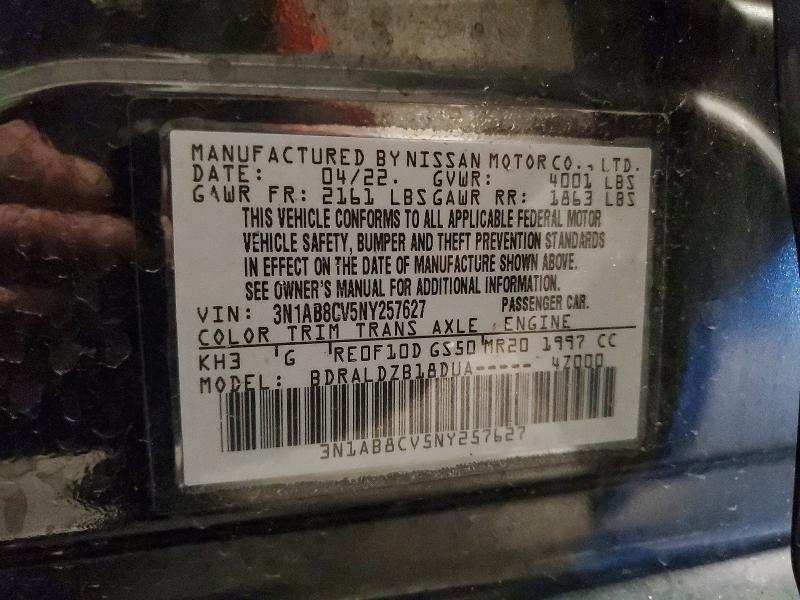 Aukcja sprzedaży 2022 Nissan Sentra, vin: 3N1AB8CV5NY257627, numer aukcji: 51447956