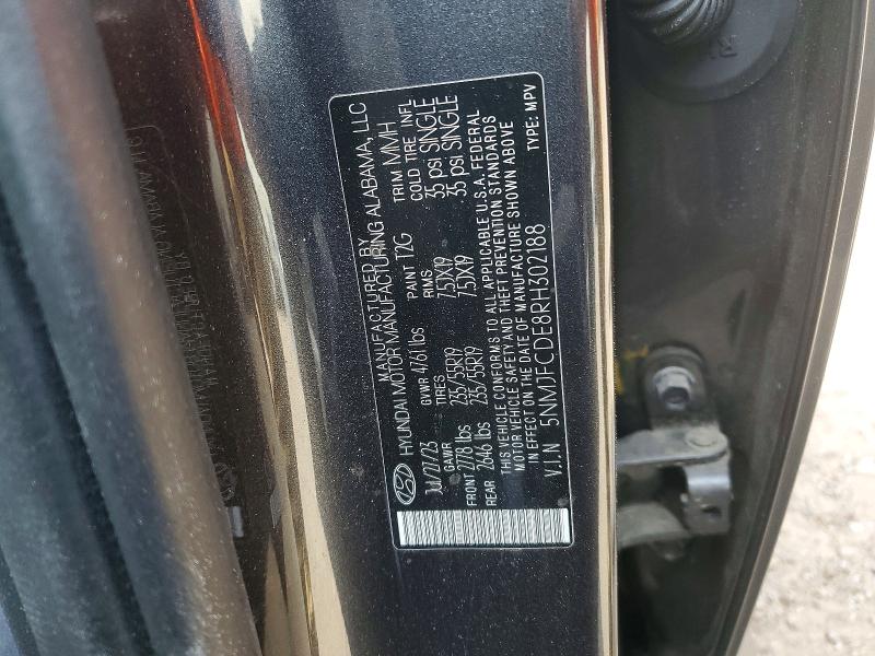 2024 Hyundai Tucson მანქანა იყიდება აუქციონზე, vin: 5NMJFCDE8RH302188, აუქციონის ნომერი: 49705796