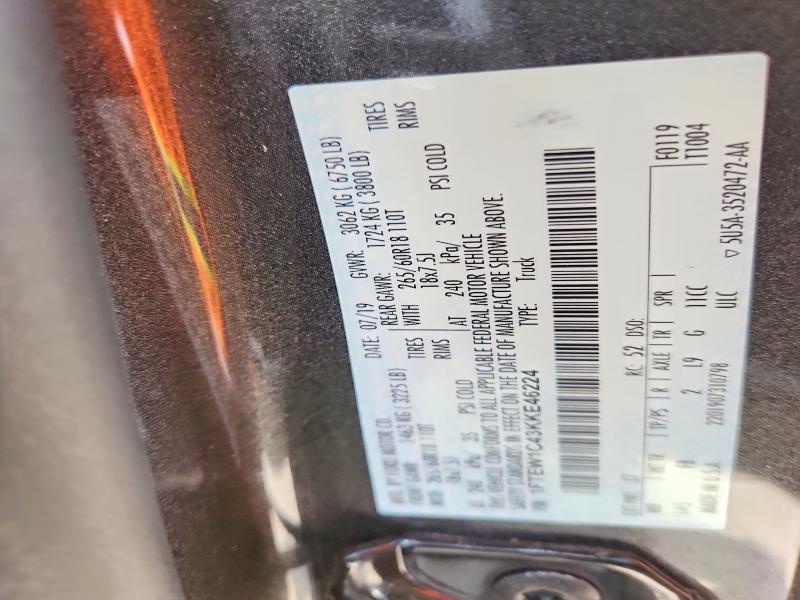 Продажа на аукционе авто 2019 Ford F150, vin: 1FTEW1C43KKE46224, номер лота: 49088006