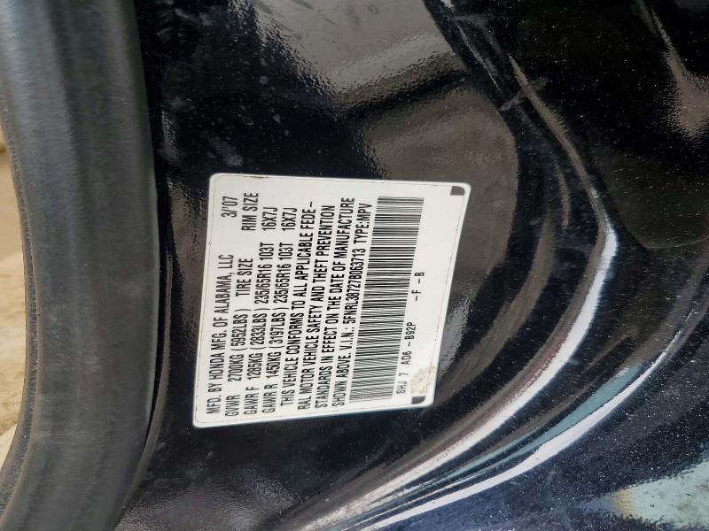 Aukcja sprzedaży 2007 Honda Odyssey, vin: 5FNRL38727B063713, numer aukcji: 50415186