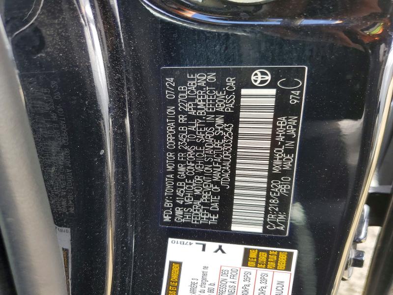 49616536 :رقم المزاد ، JTDACAAU0R3032543 vin ، 2024 Toyota Prius مزاد بيع