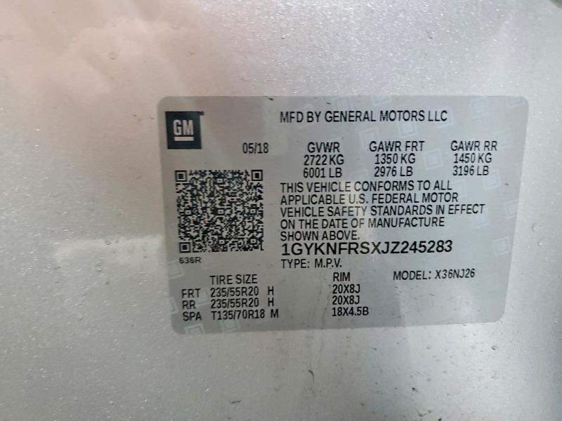 Aukcja sprzedaży 2018 Cadillac Xt5, vin: 1GYKNFRSXJZ245283, numer aukcji: 48835966