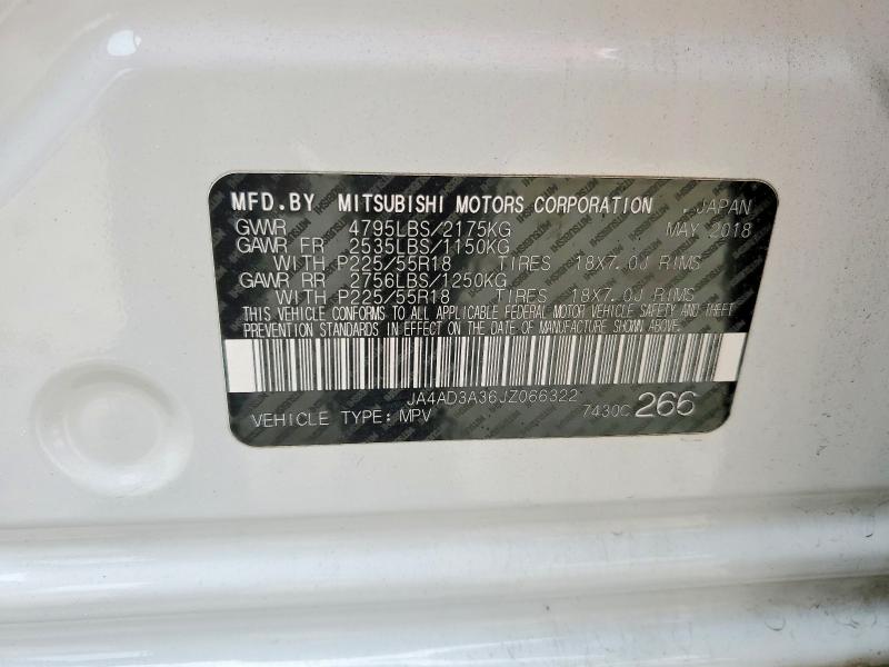 Aukcja sprzedaży 2018 Mitsubishi Outlander, vin: JA4AD3A36JZ066322, numer aukcji: 48545776