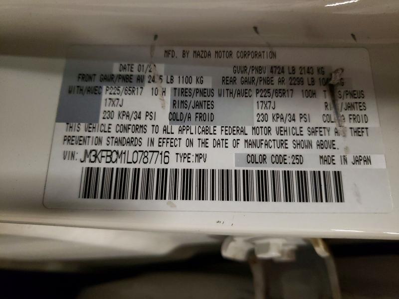 50479176 :رقم المزاد ، JM3KFBCM1L0787716 vin ، 2020 Mazda Cx-5 مزاد بيع