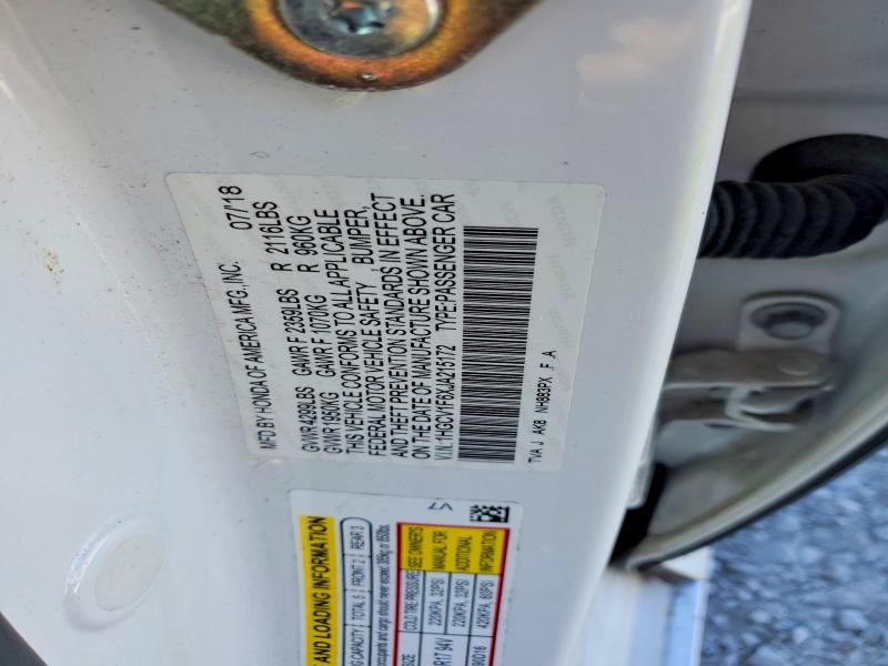 Продаж на аукціоні авто 2018 Honda Accord, vin: 1HGCV1F6XJA215172, номер лоту: 49507196