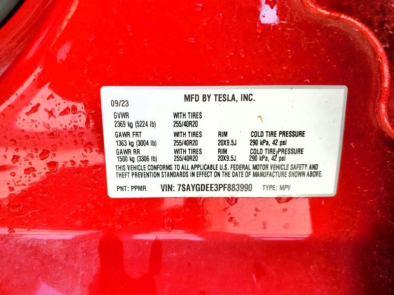 Aukcja sprzedaży 2023 Tesla Model Y, vin: 7SAYGDEE3PF883990, numer aukcji: 50162266