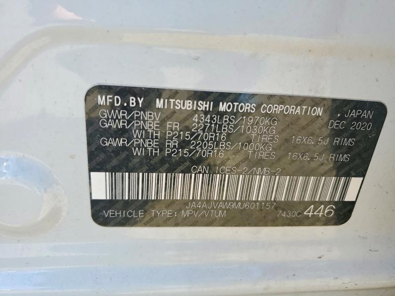 Продаж на аукціоні авто 2021 Mitsubishi Rvr, vin: JA4AJVAW9MU601157, номер лоту: 49558756