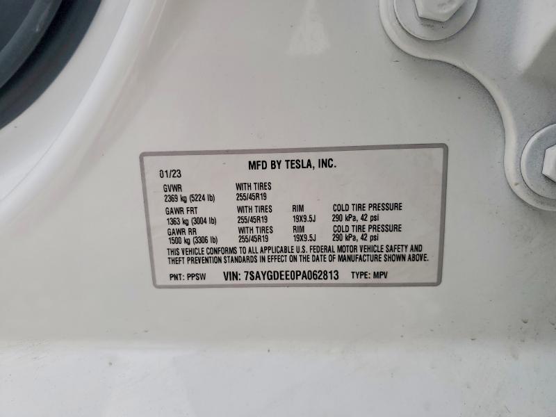Продажа на аукционе авто 2023 Tesla Model Y, vin: 7SAYGDEE0PA062813, номер лота: 51250916