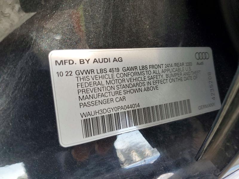 Aukcja sprzedaży 2023 Audi S3, vin: WAUH3DGY0PA044014, numer aukcji: 49158966