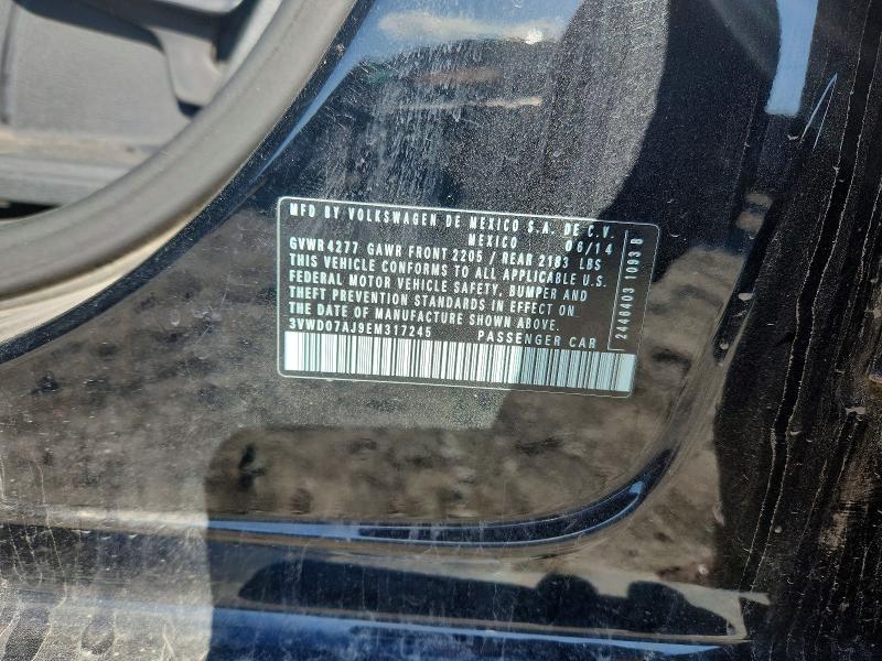 Продажа на аукционе авто 2014 Volkswagen Jetta, vin: 3VWD07AJ9EM317245, номер лота: 50837476