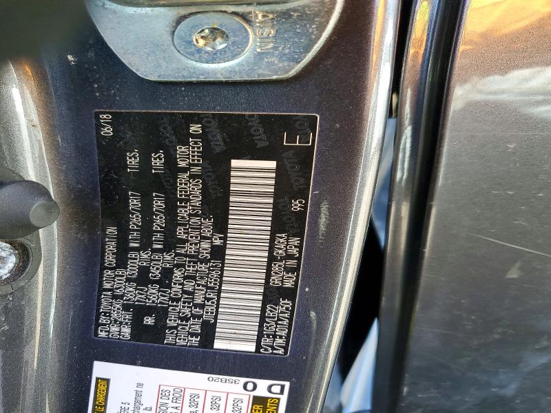 49761176 :رقم المزاد ، JTEBU5JR1J5596131 vin ، 2018 Toyota 4runner مزاد بيع