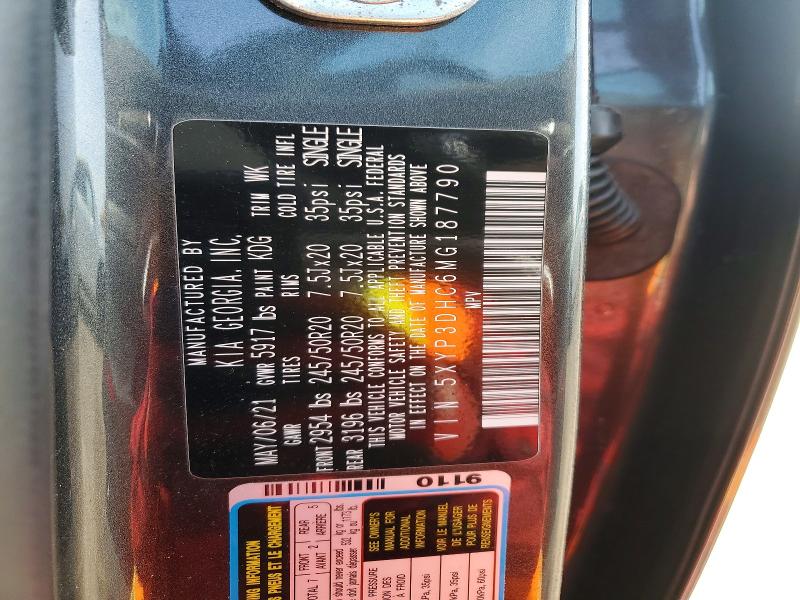 Aukcja sprzedaży 2021 Kia Telluride, vin: 5XYP3DHC6MG187790, numer aukcji: 49165676