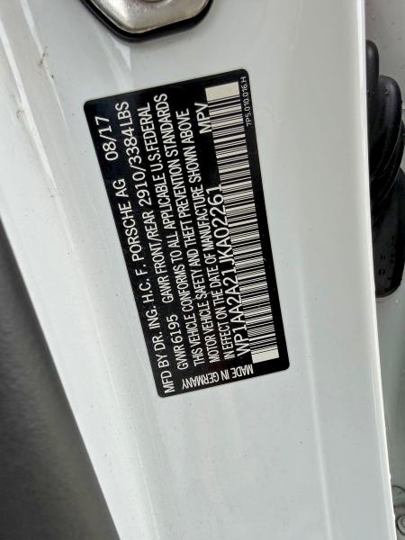 2018 Porsche Cayenne მანქანა იყიდება აუქციონზე, vin: WP1AA2A21JKA02261, აუქციონის ნომერი: 50702656