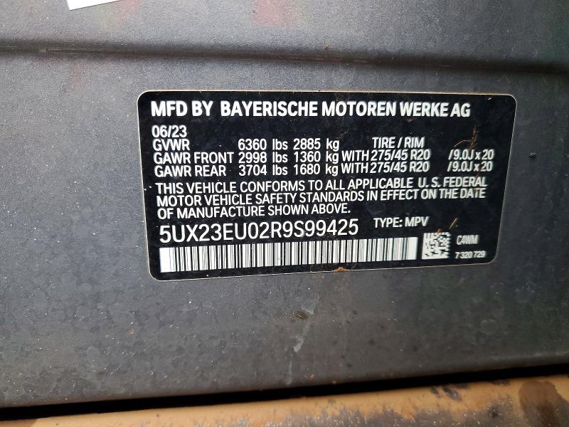 49664306 :رقم المزاد ، 5UX23EU02R9S99425 vin ، 2024 Bmw X5 مزاد بيع