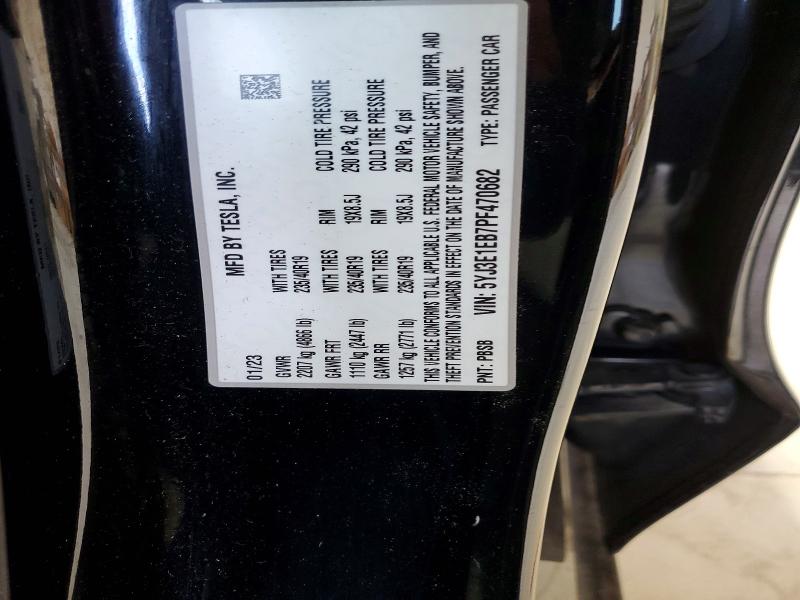 Aukcja sprzedaży 2023 Tesla Model 3, vin: 5YJ3E1EB7PF470682, numer aukcji: 48855706