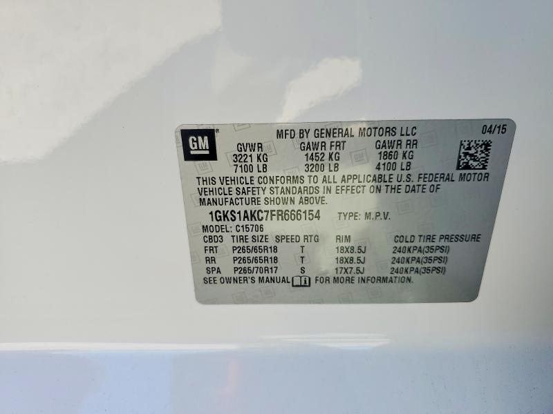 Продаж на аукціоні авто 2015 Gmc Yukon, vin: 1GKS1AKC7FR666154, номер лоту: 50610746