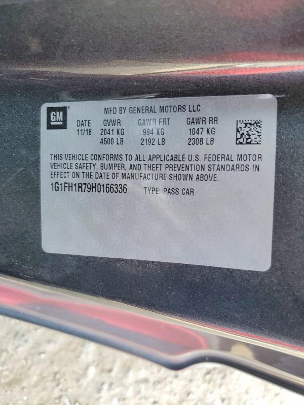 Aukcja sprzedaży 2017 Chevrolet Camaro, vin: 1G1FH1R79H0166336, numer aukcji: 50695936
