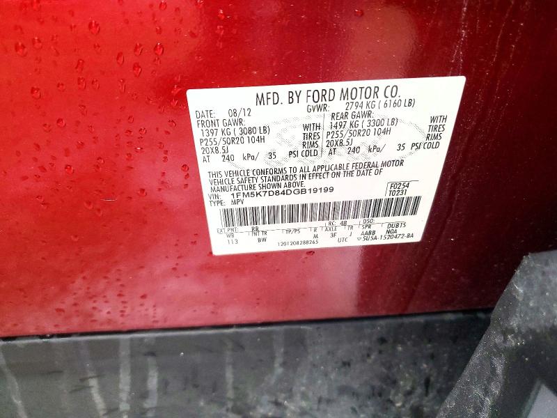 Aukcja sprzedaży 2013 Ford Explorer, vin: 1FM5K7D84DGB19199, numer aukcji: 49784576