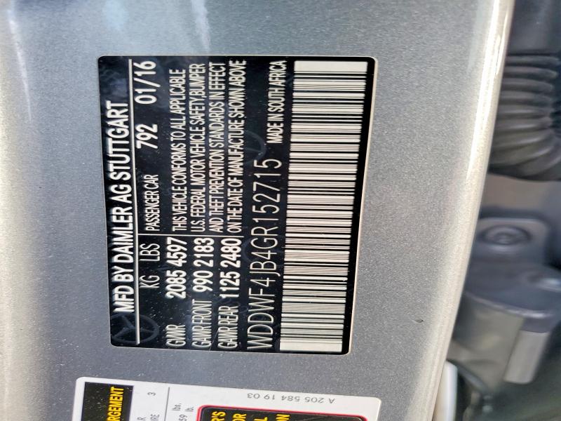 Продаж на аукціоні авто 2016 Mercedes-benz C, vin: WDDWF4JB4GR152715, номер лоту: 49963016
