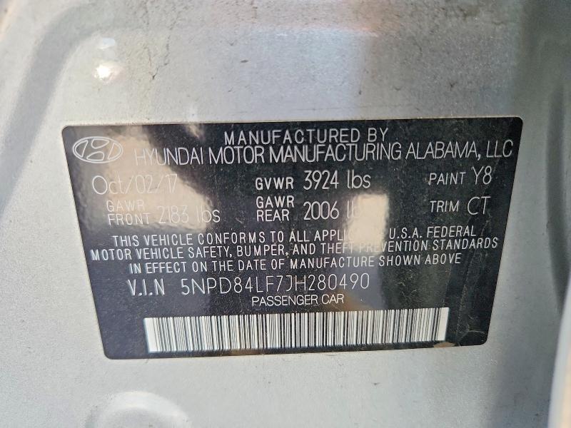 Aukcja sprzedaży 2018 Hyundai Elantra, vin: 5NPD84LF7JH280490, numer aukcji: 51449516