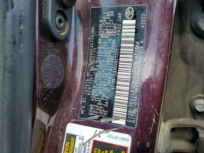 2013 Toyota Avalon მანქანა იყიდება აუქციონზე, vin: 4T1BK1EB9DU021331, აუქციონის ნომერი: 50951096