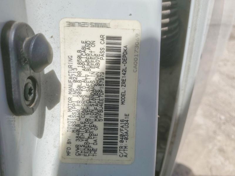 50119136 :رقم المزاد ، 5YFBU4EE7DP157979 vin ، 2013 Toyota Corolla مزاد بيع