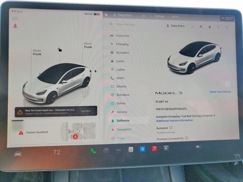 2023 Tesla Model 3 მანქანა იყიდება აუქციონზე, vin: 5YJ3E1EA3PF454213, აუქციონის ნომერი: 79298405