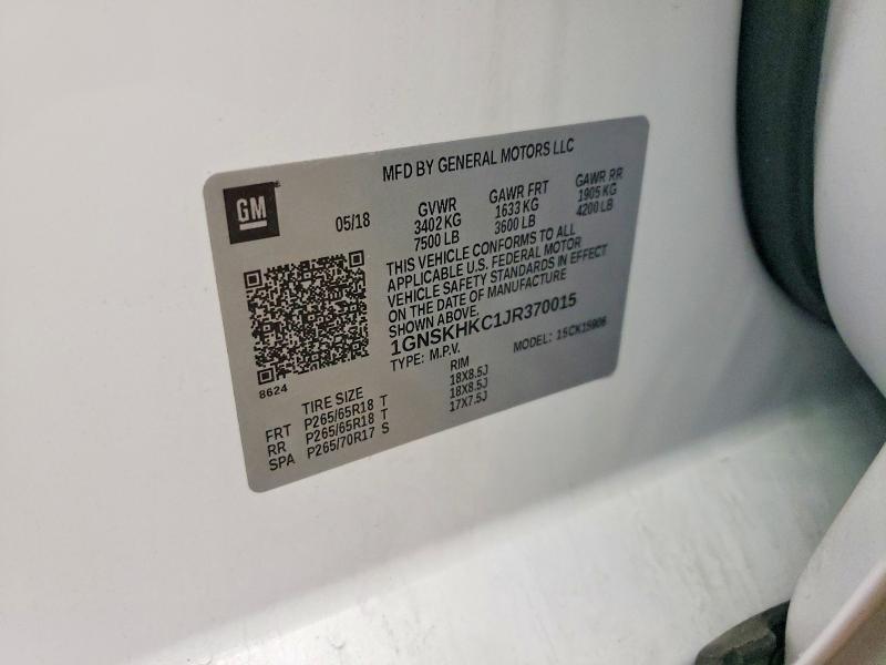 Продажа на аукционе авто 2018 Chevrolet Suburban, vin: 1GNSKHKC1JR370015, номер лота: 51446126