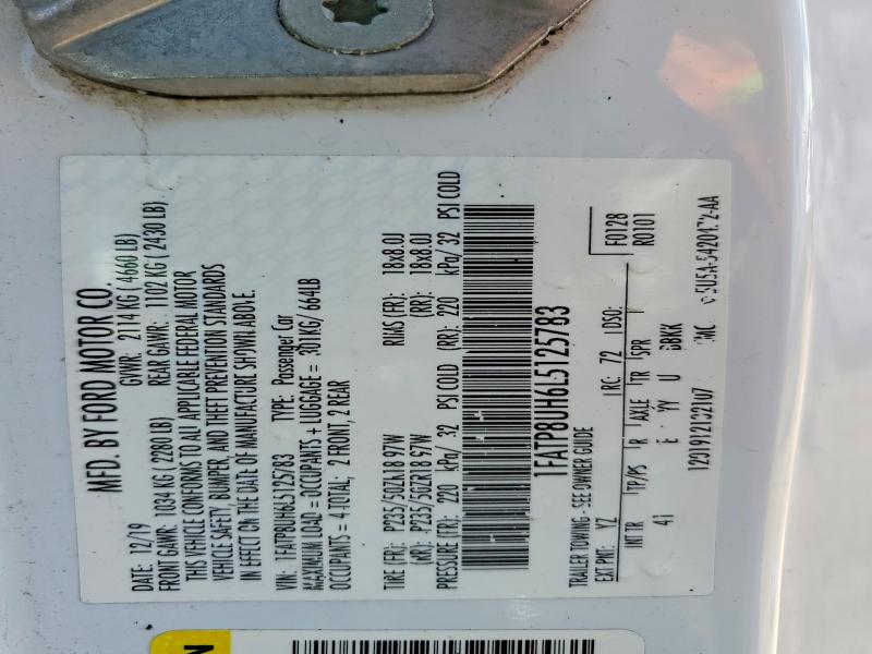 Продажа на аукционе авто 2020 Ford Mustang, vin: 1FATP8UH6L5125783, номер лота: 50903306