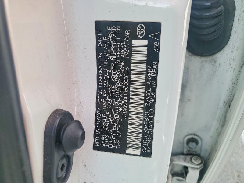 49515326 :رقم المزاد ، JTDKN3DU0B0303016 vin ، 2011 Toyota Prius مزاد بيع