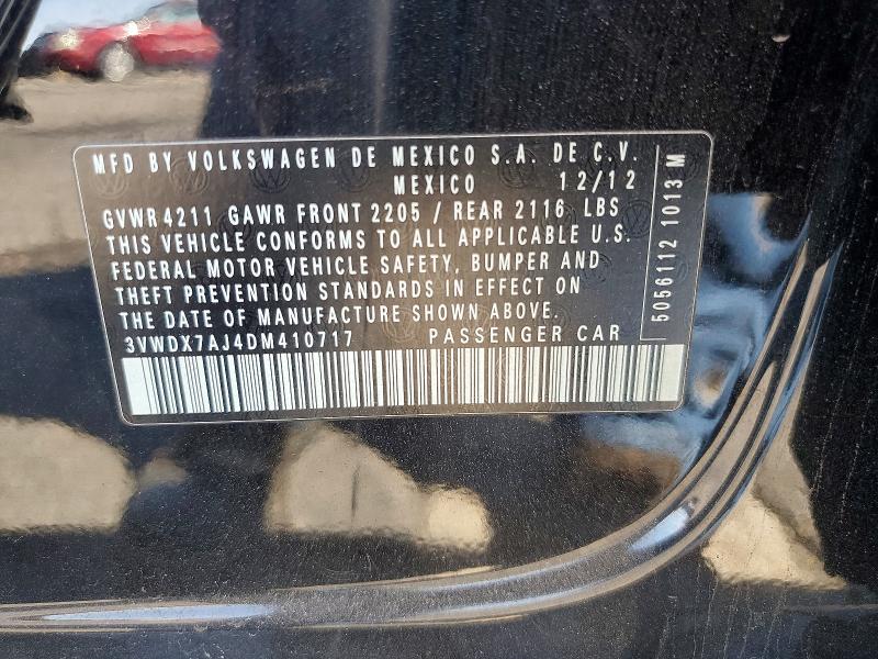 Продажа на аукционе авто 2013 Volkswagen Jetta, vin: 3VWDX7AJ4DM410717, номер лота: 50930186