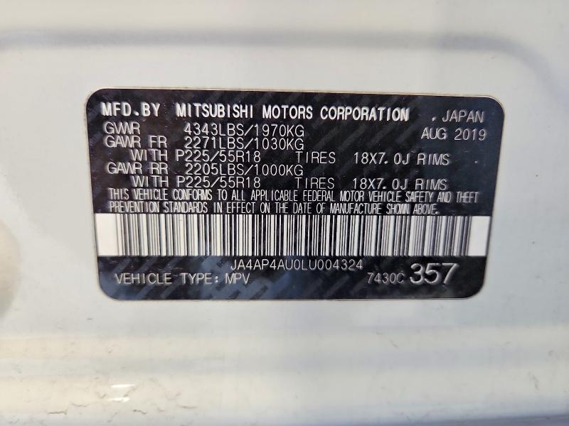 Aukcja sprzedaży 2020 Mitsubishi Outlander Sport, vin: JA4AP4AU0LU004324, numer aukcji: 48813286