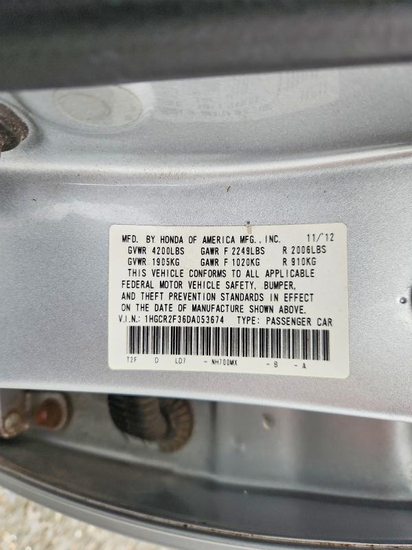 Aukcja sprzedaży 2013 Honda Accord, vin: 1HGCR2F36DA053674, numer aukcji: 50804196