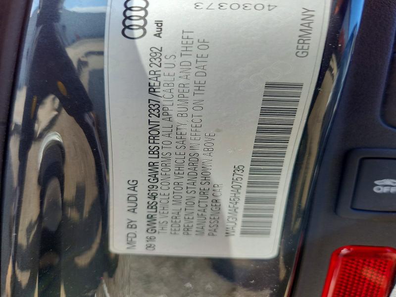 Продажа на аукционе авто 2017 Audi A4, vin: WAUGMAF45HA075735, номер лота: 48860486